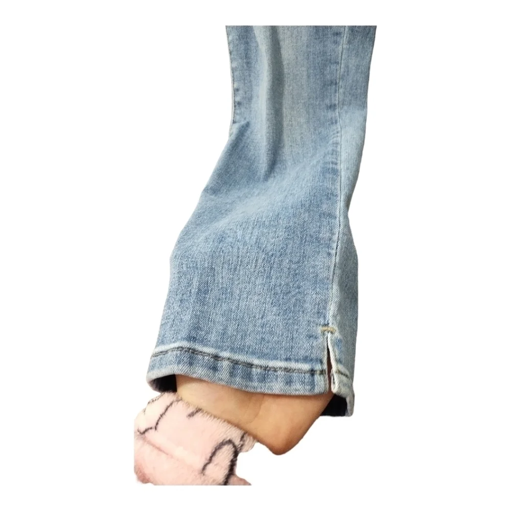 NYDJ Alina Pull On Ankle Lift Tuck‎ Technology Split Hem Jeans Size 10